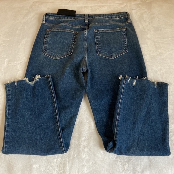 Just Black Denim High Rise Vintage Straight Leg Raw Hem MP&Co. Boutique NWT 31 - Picture 4 of 16